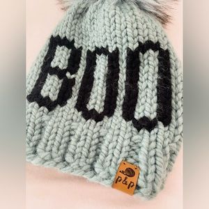 Knit Pine & Poppy Toddler Hat